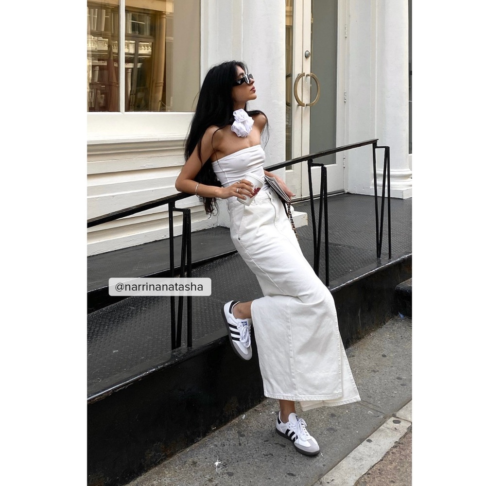 Slit detailed maxi denim skirt from NA-KD
